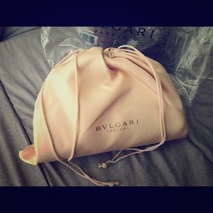 Bvlgari  leather cosmetics bag with dust bag